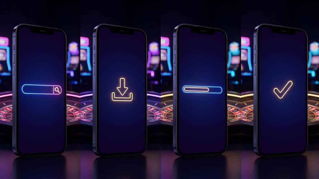 Загрузка приложения Gizbo Casino из App Store на iPhone